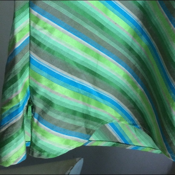 Vintage Tommy Hilfiger Green Blue & Gray Striped Spaghetti Strap Cami - Picture 3 of 8